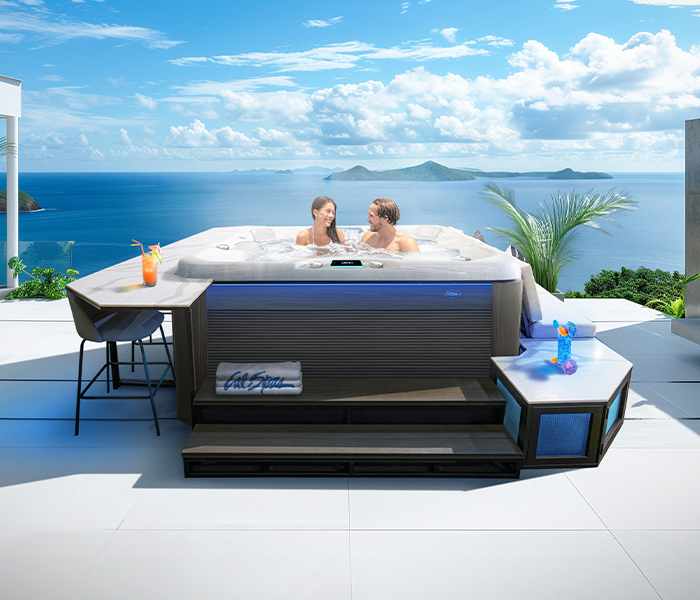 Calspas hot tub being used in a family setting - Frankford